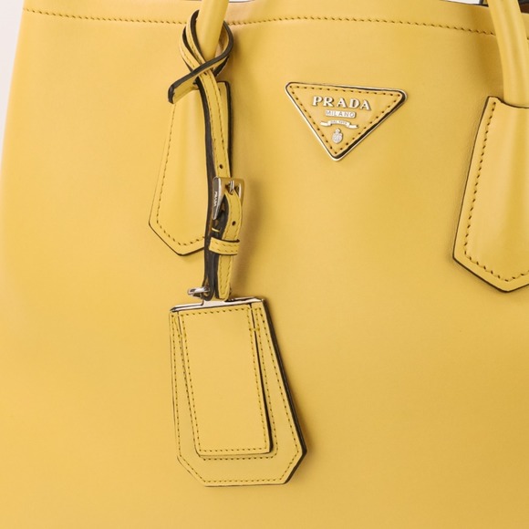 PRADA Citycalf Leather Tote Bag BR5070 Yellow - Picture 7 of 15
